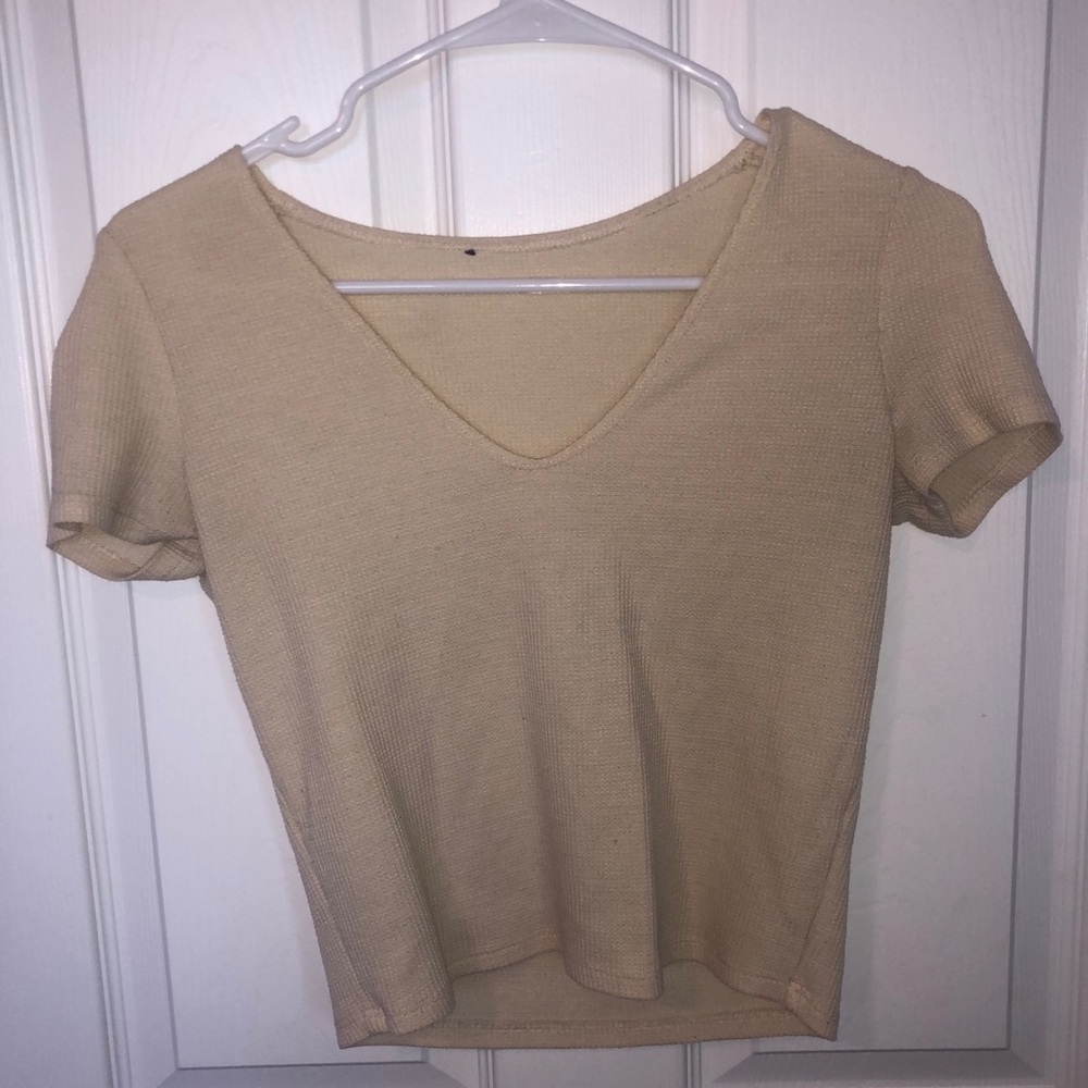 yellow crop top
